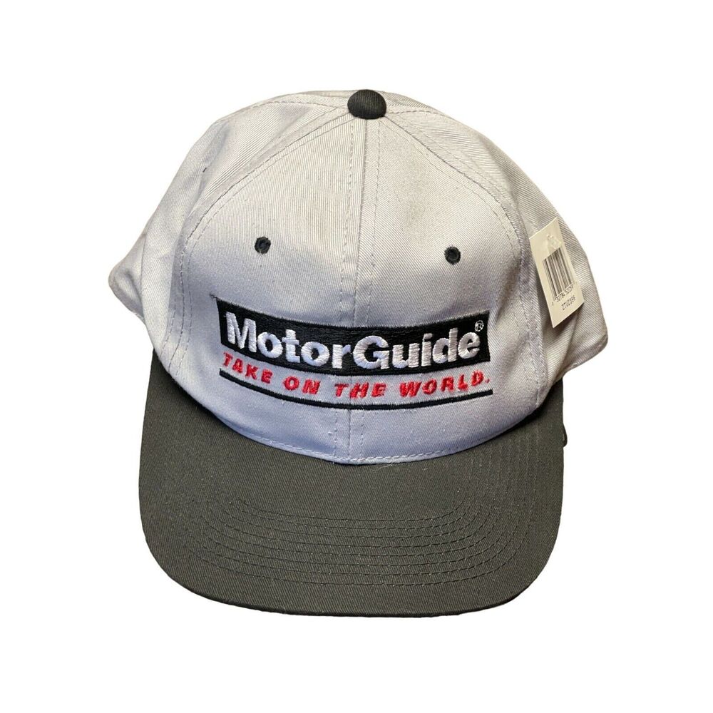 Youngan Signatures Vintage MotorGuide Snapback Hat "Take On The World" Gry Black